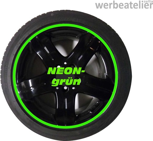 Felgenrandaufkleber neon grün - felgenrandaufkleber, neon-grün